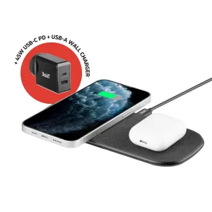 Big Savings Event 3Sixt 15W   15W Dual Wireless Charging Pad - Black