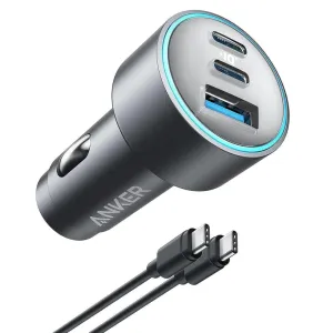 Today Only Hot Sale Anker 335 Car Charger 67W With Usb-C To Usb-C Cable Black