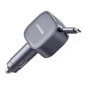Unmissable Deal Today Anker Usb-C Car Charger(75W Max With Built-In Retractable Cable) -Silver