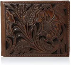 Todays Special Picks Grab Save Today Ariat Floral Embossed Brown Leather Bifold Wallet