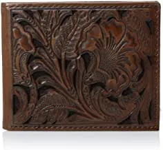 Todays Special Picks Grab Save Today Ariat Floral Embossed Brown Leather Bifold Wallet