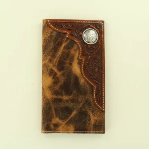 Ariat Men'S Distressed Leather Concho Rodeo Wallet Steal the Deal Now
