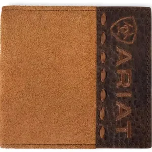 Clearance Event Clearance Savings Now Ariat Men'S Roughout Croco Tan Bifold Leather Wallet