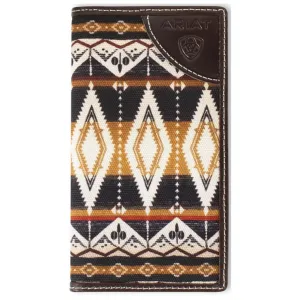 Hot Price Drop Ariat Men'S Southwest Diamond Fabric Rodeo Wallet In Multicolor