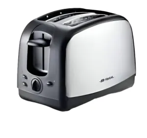 Ariete Toaster 2Slice, Toasting Levels 2Functions Defrosting, 930Watts, Silver