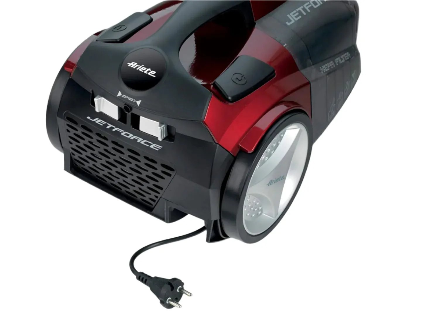 Ariete Vacuum Bagless, Cyclone Technology, Washable HEPA Filter, 800Watts, Red