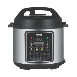 Arshia Pressure Cooker, 6Lit, 1750Watts, Black / Steel