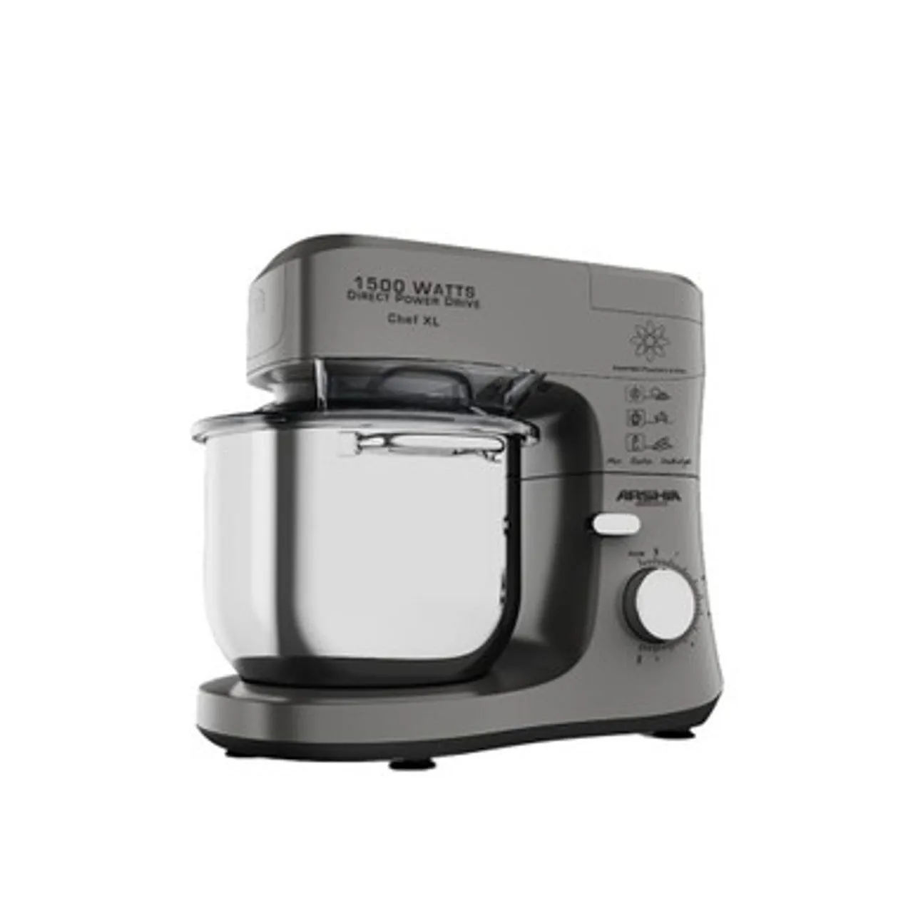 Arshia Stand Mixer Copper Motor, 8 Speeds, 7Lit, 1500Watt, Silver
