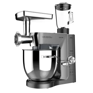 Arshia Stand Mixer Set (3 In 1) 10 Ltr Silver&Steel Robust Motor 2200 Watt 8 Speeds (Meat
