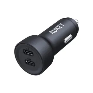 Exclusive Holiday Deal Gift Sale Event Aukey Cc-Y23 Enduro 65W Dual Usb C Car Charger