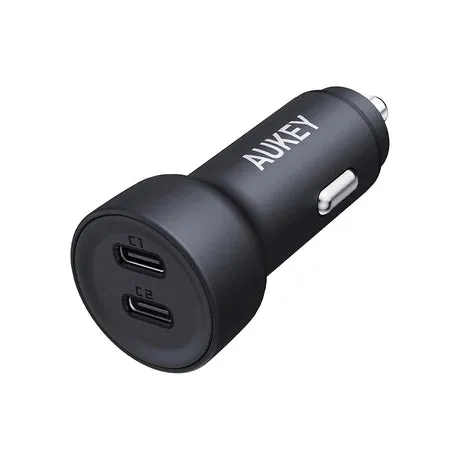 Exclusive Holiday Deal Gift Sale Event Aukey Cc-Y23 Enduro 65W Dual Usb C Car Charger