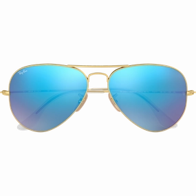 Last Chance Steal Instant Discount Aviator M - Matte Gold/Mirror Blue