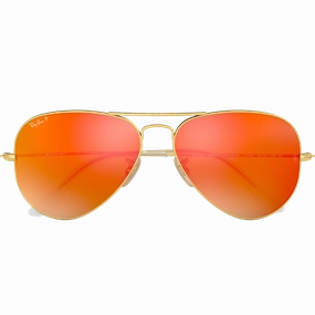 Aviator M - Matte Gold/Mirror Red Exclusive Online Offer
