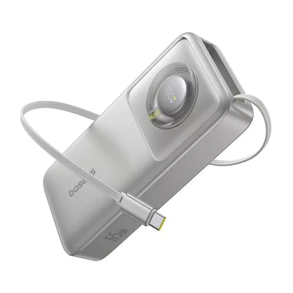 Baseus Free2Pull 65W 20000Mah Power Bank Retractable For Macbook Laptop Mobile Flash Deal Today Limited Time Offer