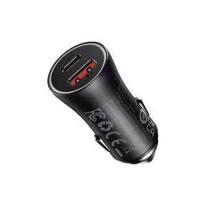 Hot Price Drop Baseus Golden Contactor Max Dual Fast Charger Car Charger U C 60W - Dark Gray
