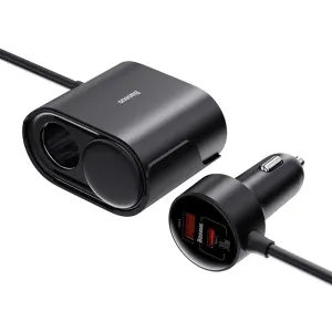 Flash Deal Today Baseus High Efficiency Pro 1-For-2 Car Cigarette Lighter 30W