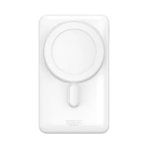 Shop Grab Offer Trending Today Steal Baseus Magnetic Bracket Wireless Fast Charge Power Bank 10000Mah 20W White