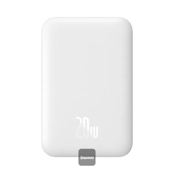 Special Deal Frenzy Hot Offer Inside Baseus Magnetic Power Bank 20W 6000Mah - White