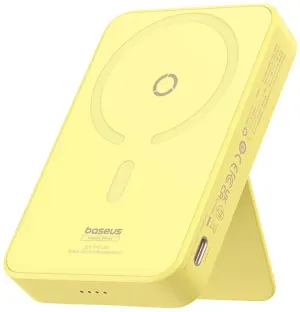 Exclusive Deal Inside Hot Picks Today Baseus Magpro Magnetic Wireless Power Bank 5000Mah 20W Yellow