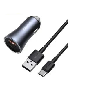 Baseus Metal 40W Type C Usb Car Charger With Type C Cable Exclusive Holiday Deal