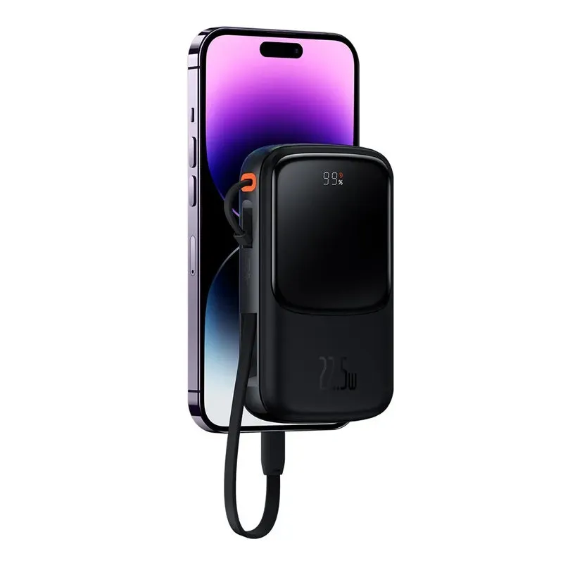 Baseus Qpow Pro 20W Digital Display 20000Mah Power Bank With Lightning Cable Black Shop the Best Deals