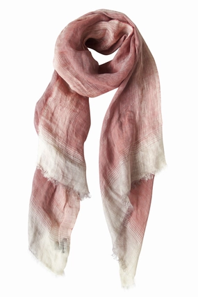 Beautiful Coral Linen Scarf Surprise Discount Today Perfect Gift Offer
