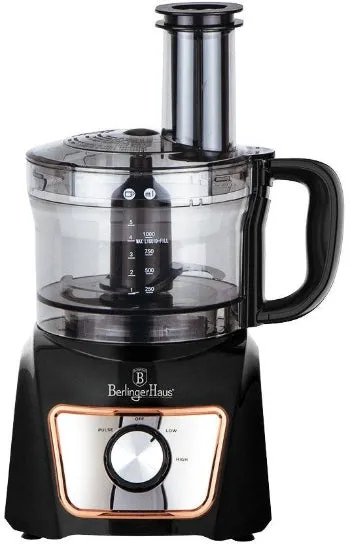 Belinger Haus Food Processor 8 in 1, 500Watts, 1.5Lit, Black