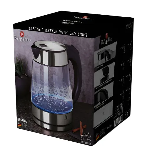 Berlinger Electric Glass Jar, 1.7Lit, Black Silver