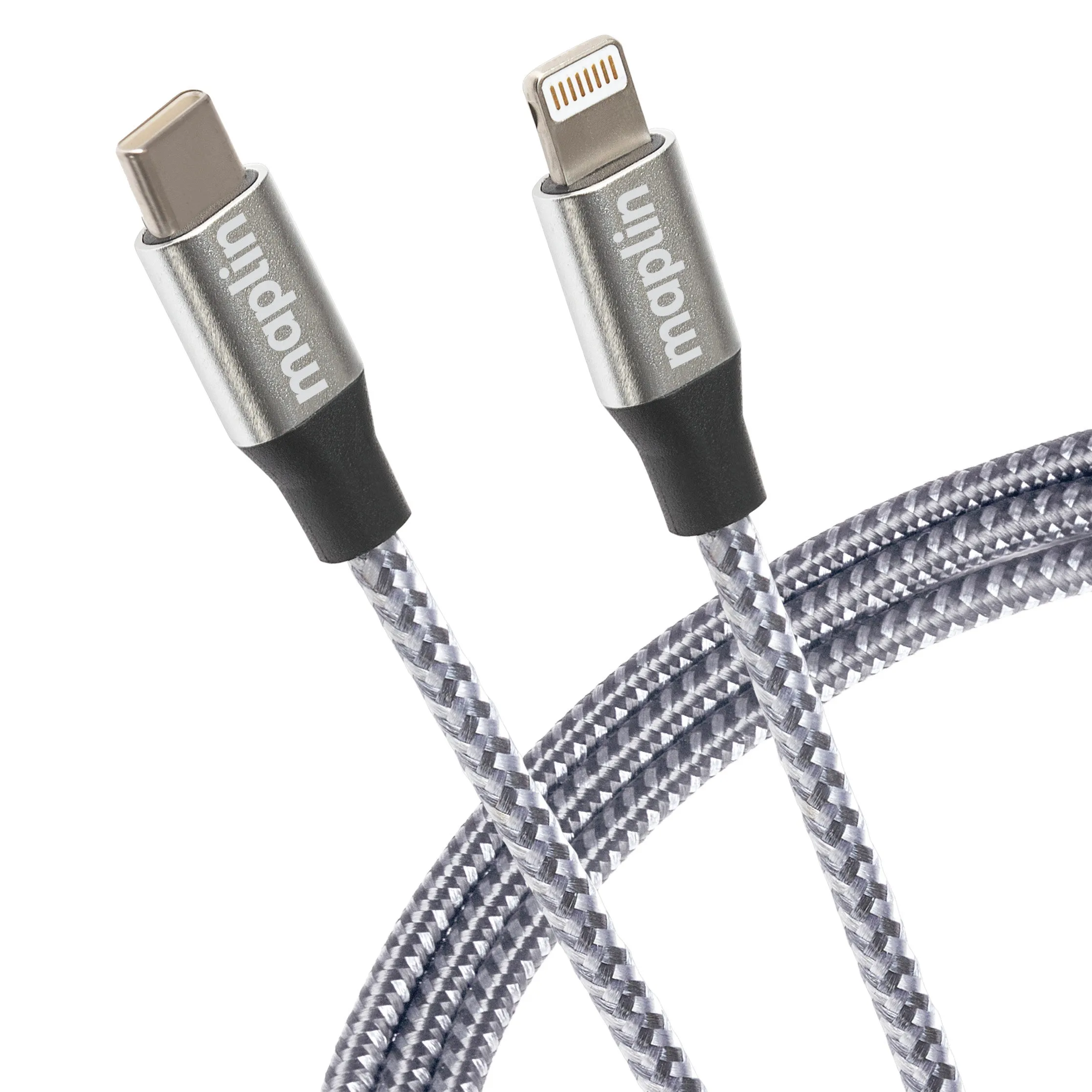 Dont Wait Save Today Limited Stock Deals Maplin Lightning To Usb-C 20W High Speed Braided Cable - Silver, 3M