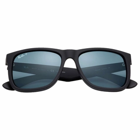 Todays Hot Savings Gift Ideas Galore Justin - Black Rubber/Dark Blue Polarized