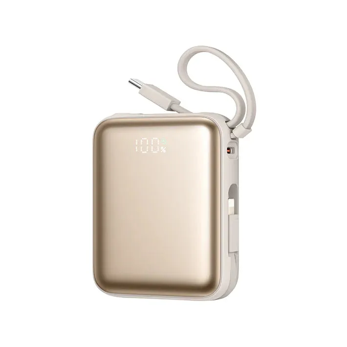 Grab Todays Deal Price Slash Today Joyroom Jr-Pbf27 22.5W Mini Power Bank With Dual Cables 10000Mah