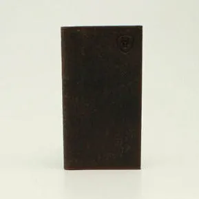 Flash Pick Today Ariat Men'S Brown Embossed Logo Rodeo Wallet