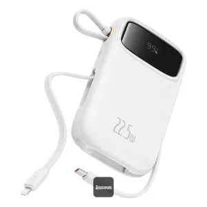 Baseus Qpow 2 Dual Cable Digital Display Fast Charge Power Bank 20000Mah 22.5W White Shop Save Today
