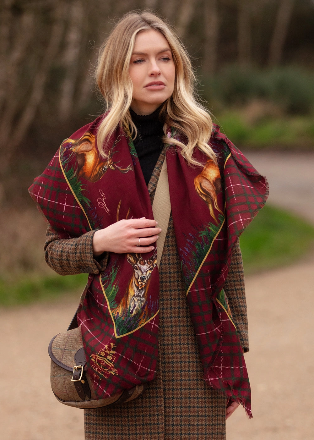 Trending Now Offer Caledonia Wool Silk Shawl Scarf