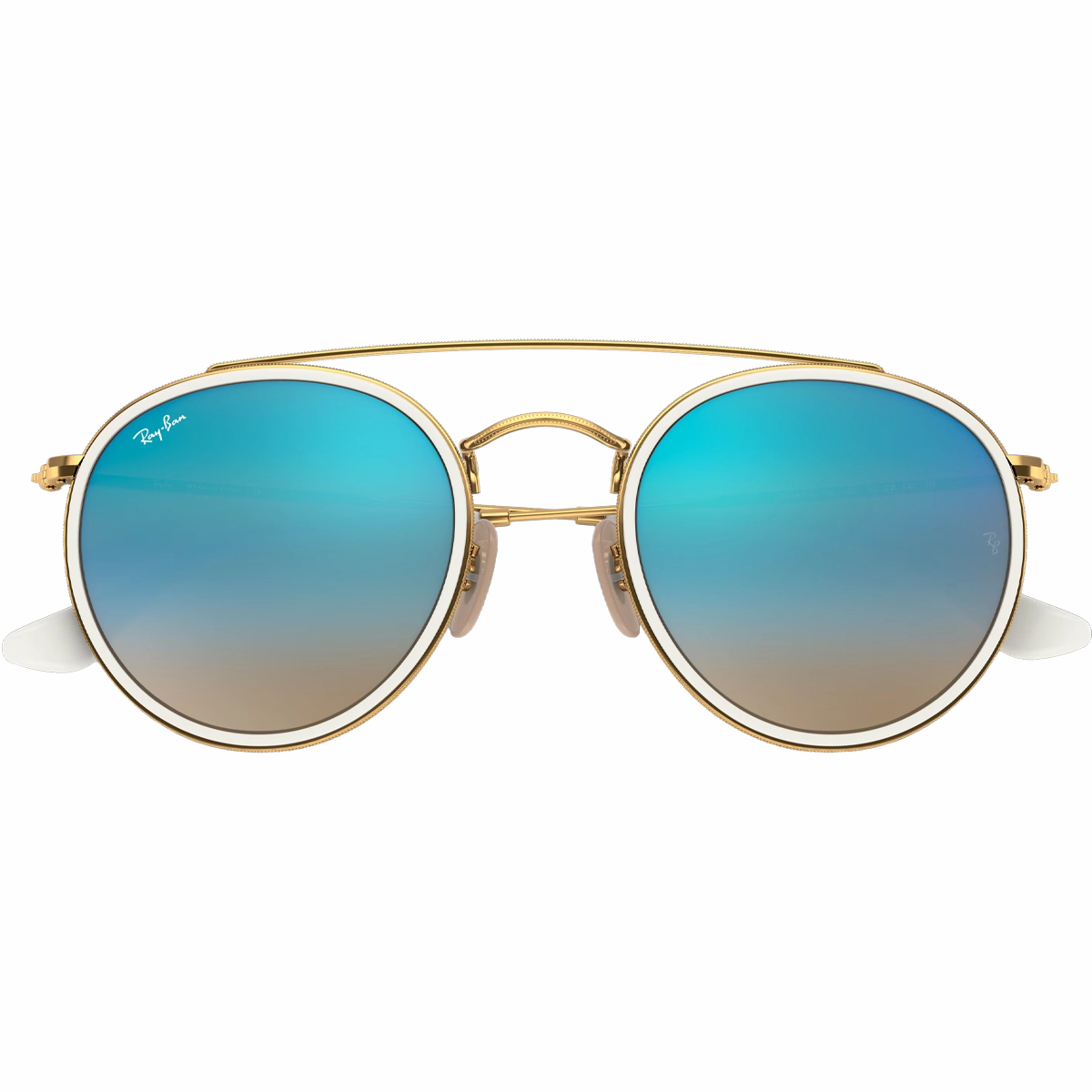 EndofWeek Deals Dont Miss Out Round Double Bridge - Polished Gold/Blue Flash