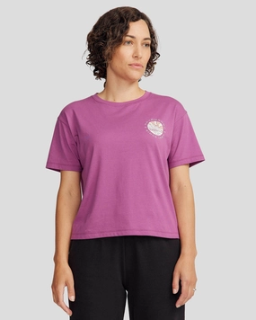 Women'S Kathmandu Logo Sunburst Organic Cotton T-Shirt - Washed Berry Online Exclusive Savings