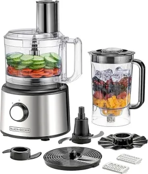 Black & Decker Food Processor,2.3Lit, 750Watts, Stainless Steel