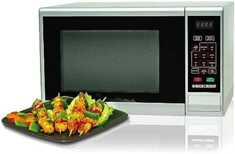 Black & Decker Microwave Oven with Grill, 30Lit, Stainless Steel