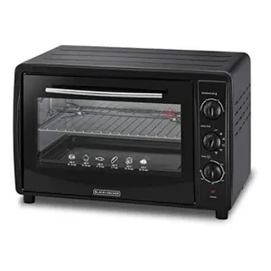 Black & Decker Toaster Oven with Double Glass, Black