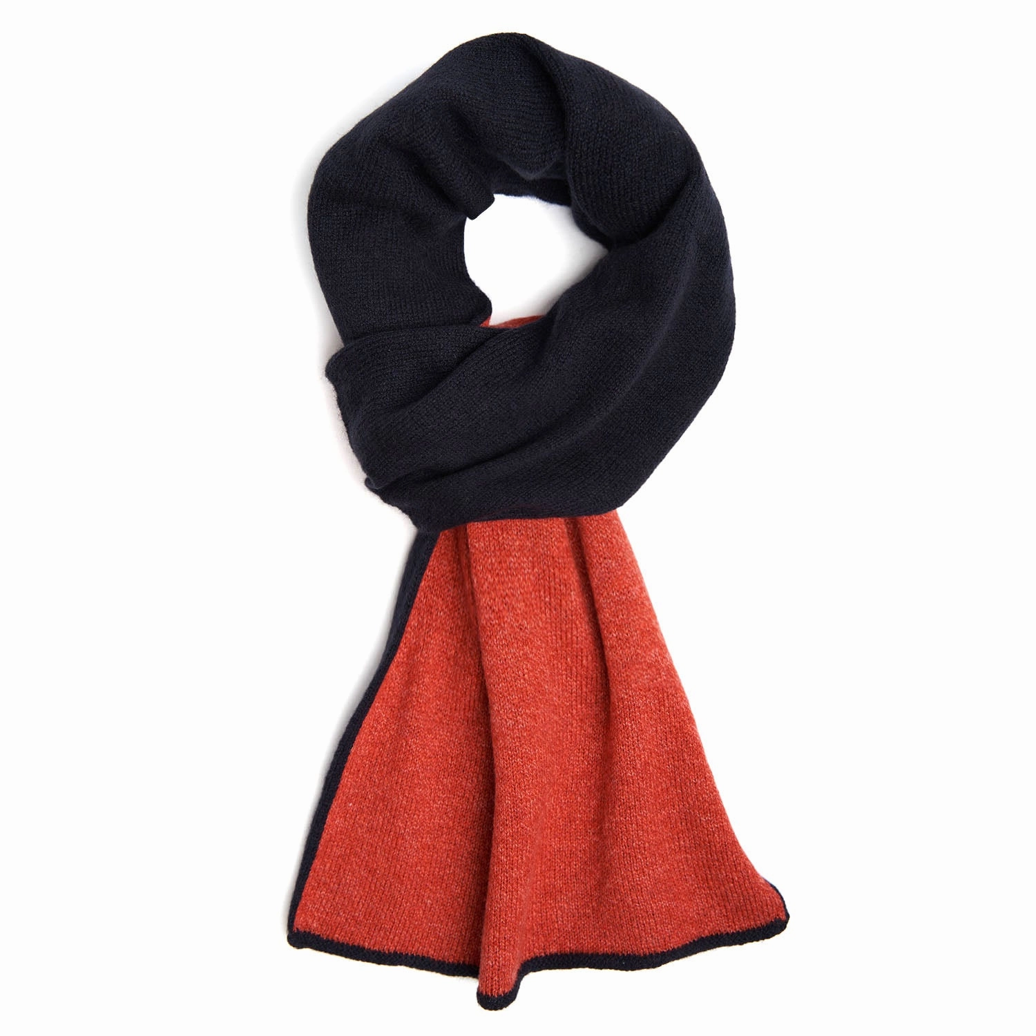 Shop Save Today Blue And Orange Two-Tone Cashmere Neck Warmer
