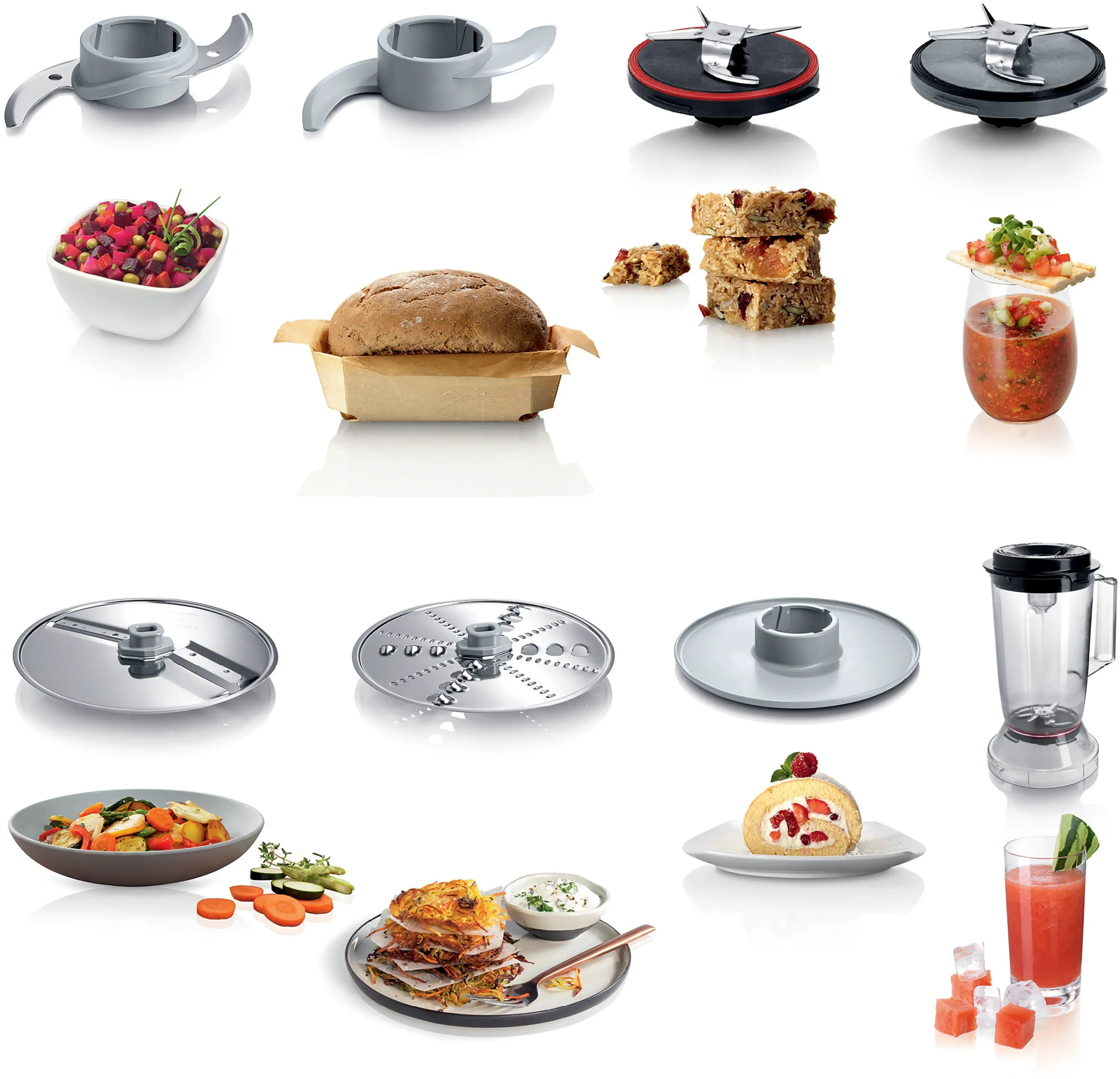 Bosch Food Processer 800 Watts, Stainless steel