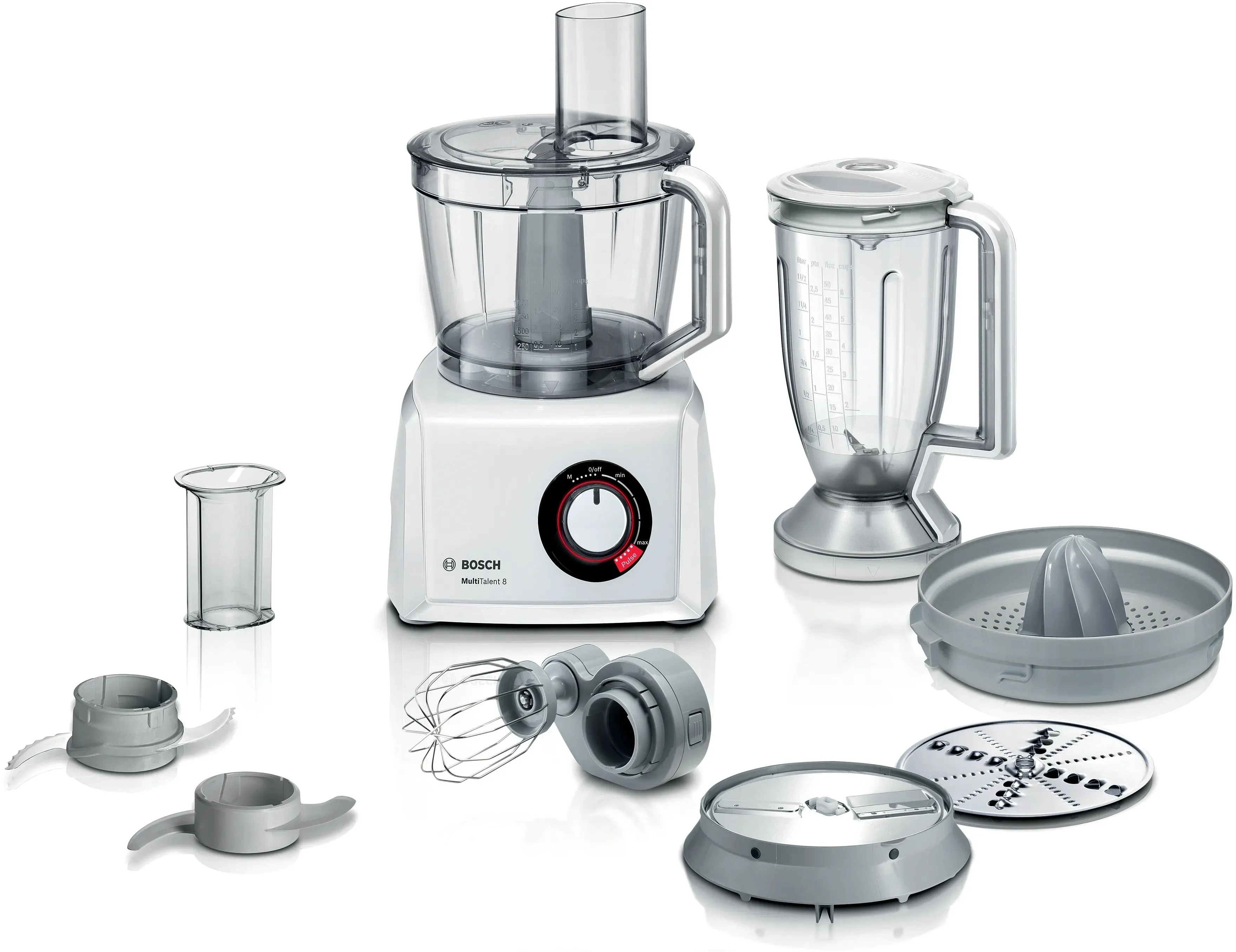 Bosch Food Processor, 1100 Watts, 4 Speeds, White