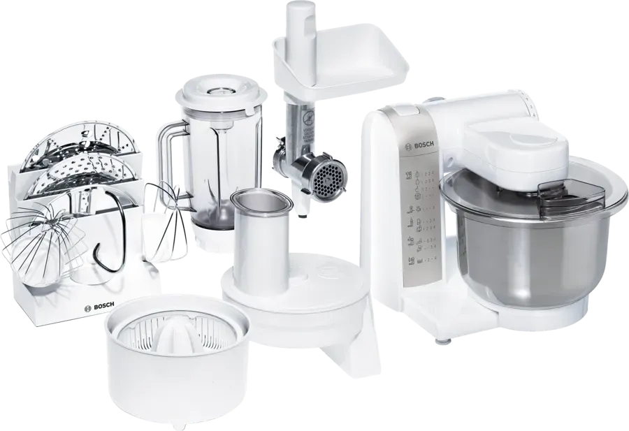 Bosch Food Processors Kitchen Machine, 600Watts, White
