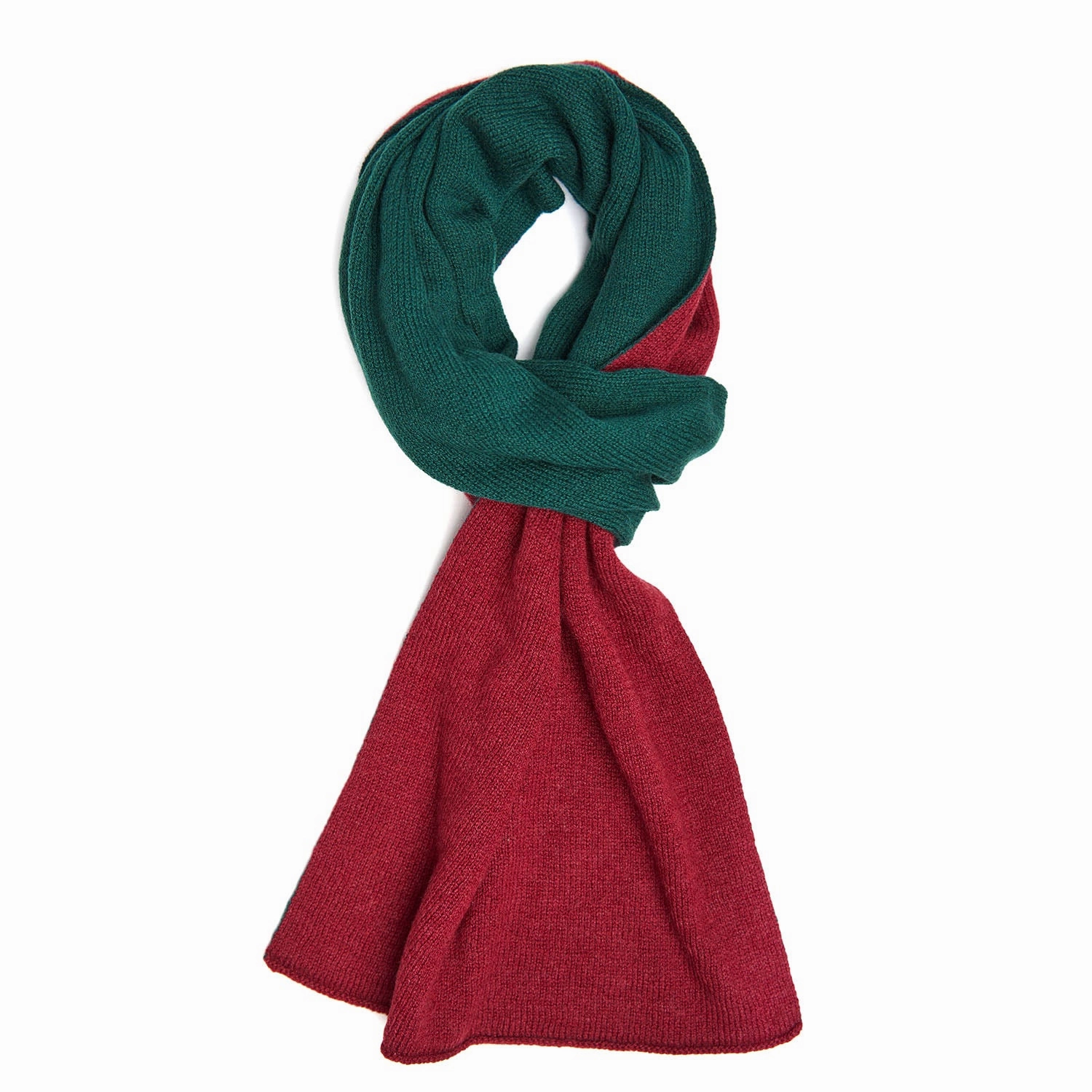 Trending Deals Today Burgundy And Green Two-Tone Cashmere Neck Warmer