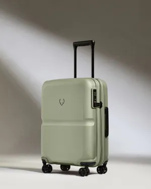 Cabin Suitcase In Clover Green - Single Stripe Save More Now