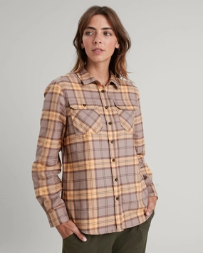 Daily Special Offer Surprise Discount Today Carrillon Women'S Hf Long Sleeve Shirt - Taupe/Lolly Check