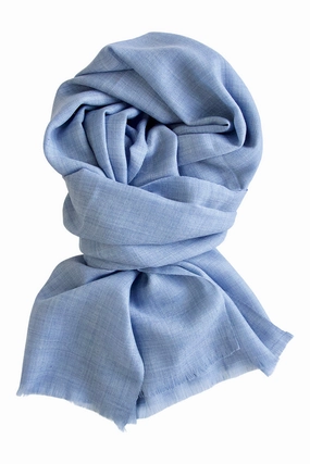 Cashmere Scarf In 100% Exclusive Fine Kashmir  Wool - Pastel Blue Special Price Offer Mega Hot Offer
