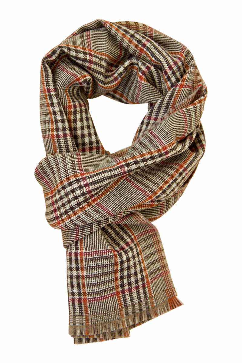 Chequed Scarf In Soft Lambs Wool With Bordeaux Price Slash Today Limited Time Discount