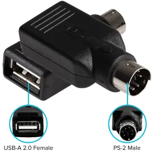 Maplin Premium Ps/2 Male To Usb-A 2.0 Female Adapter - Black Shop Today Save Today Only Savings