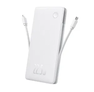 Grab It Before Gone Baseus Airpow Lite 10000Mah 22.5W Dual Cable Power Bank White